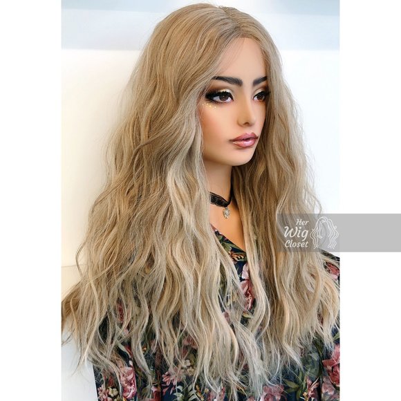 24" Ash Blonde Lace Wig Long Wavy | Power of Ring | Abigail - Picture 10 of 16